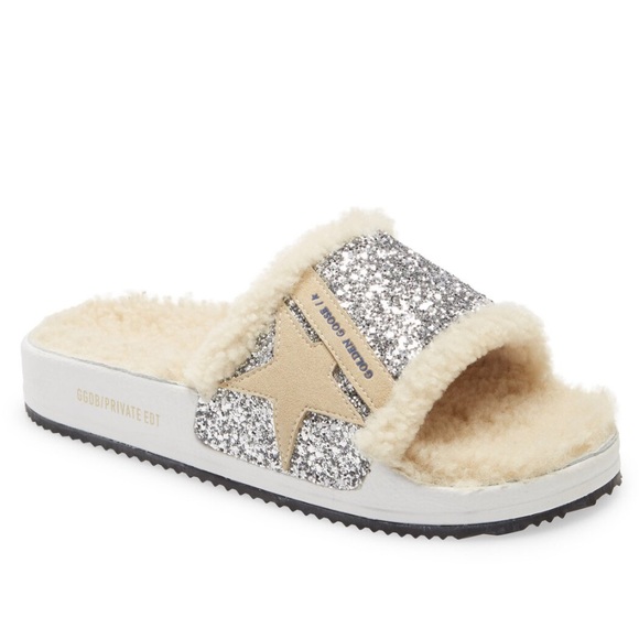 GGDB/Private EDT Fur Slides with Glitter - Picture 1 of 8